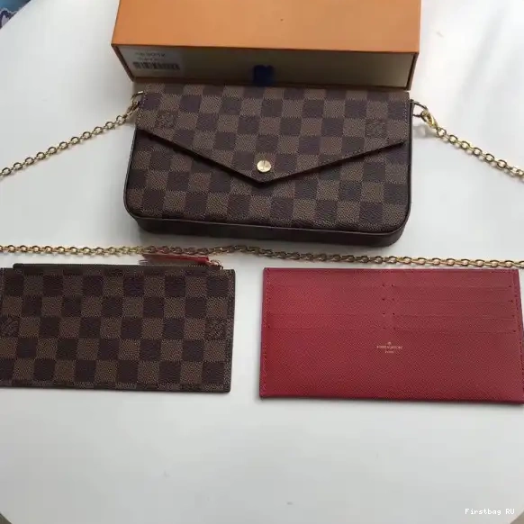 First bags ru Vuitton Felicie Pochette Louis Bag N63032 Damier 0514